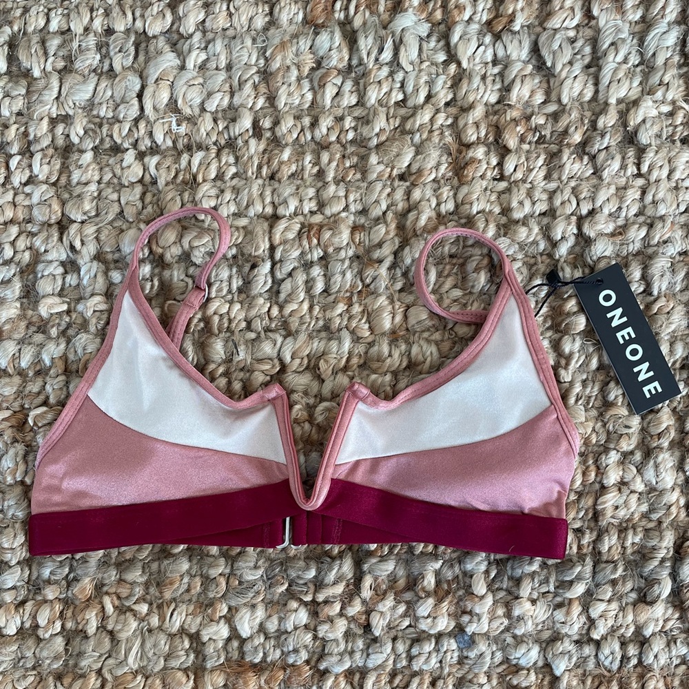 ONEONE SWIMWEAR Pink Bralette Bikini Top S NWT